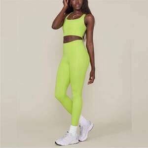 Girlfriend Collective Compressive High Waisted Legging Lime Green Citrus M